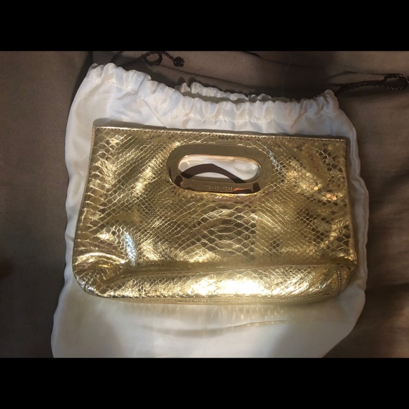 Michael Kors Berkeley Metallic Python Embossed - Picture 2 of 5